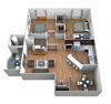 Villa Farnese Floor Plan Villa Farnese Floor Plan 1,136 Sq.Ft. at Medici Apartment Homes, Bermuda Dunes, 92203