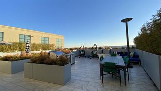 Rooftop Lounge With Fireplace at The Mansfield at Miracle Mile, Los Angeles, 90036