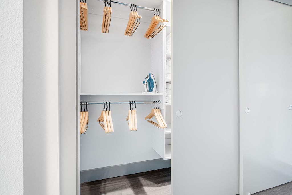 Model Loft Bedroom Closet at The Mansfield at Miracle Mile, Los Angeles