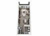 Studio Floor Plan Studio Floor Plan at The Mansfield at Miracle Mile, Los Angeles, CA , 90036