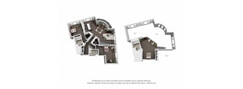 Three Bedroom, Three Bath Loft Floor Plan at The Mansfield at Miracle Mile, Los Angeles, 90036