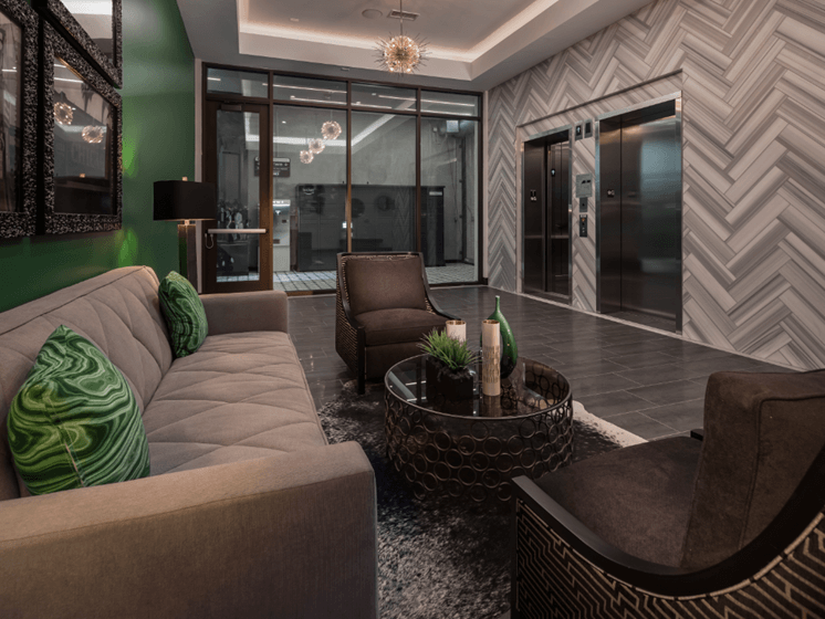 Atrium Style Lobby  at The Mansfield at Miracle Mile, Los Angeles, 90036