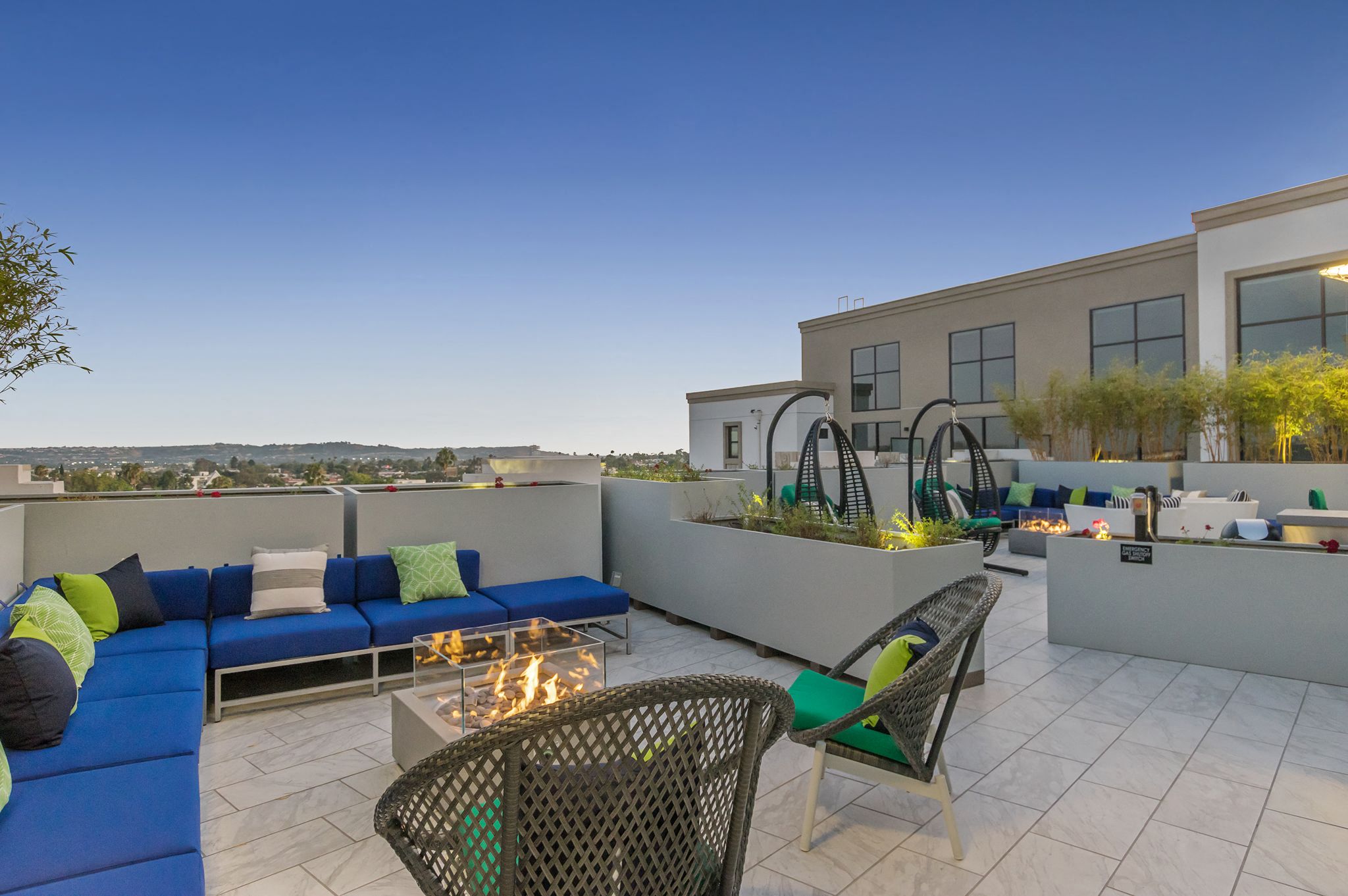 Open Air Dining Porch with Fireplace at The Mansfield at The Mansfield at Miracle Mile, Los Angeles, CA , 90036