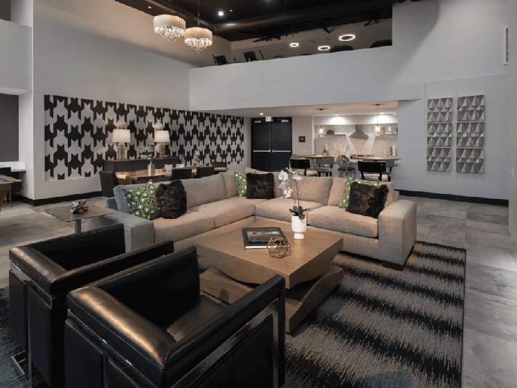 Community Clubhouse at The Mansfield at Miracle Mile, Los Angeles, CA, 90036