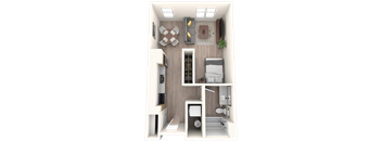 3D Floor Plan Image of 0A