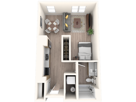3D Floor Plan Image of 0A