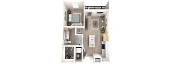 3D Floor Plan Image of 1A
