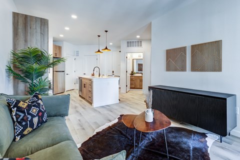 Furnished Living Room at Tempo Nine Mile Station in Aurora, Colorado