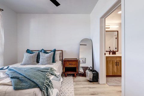 Bedroom at Tempo Nine Mile Station in Aurora, Colorado