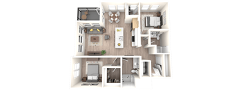 3D Floor Plan Image of 2H