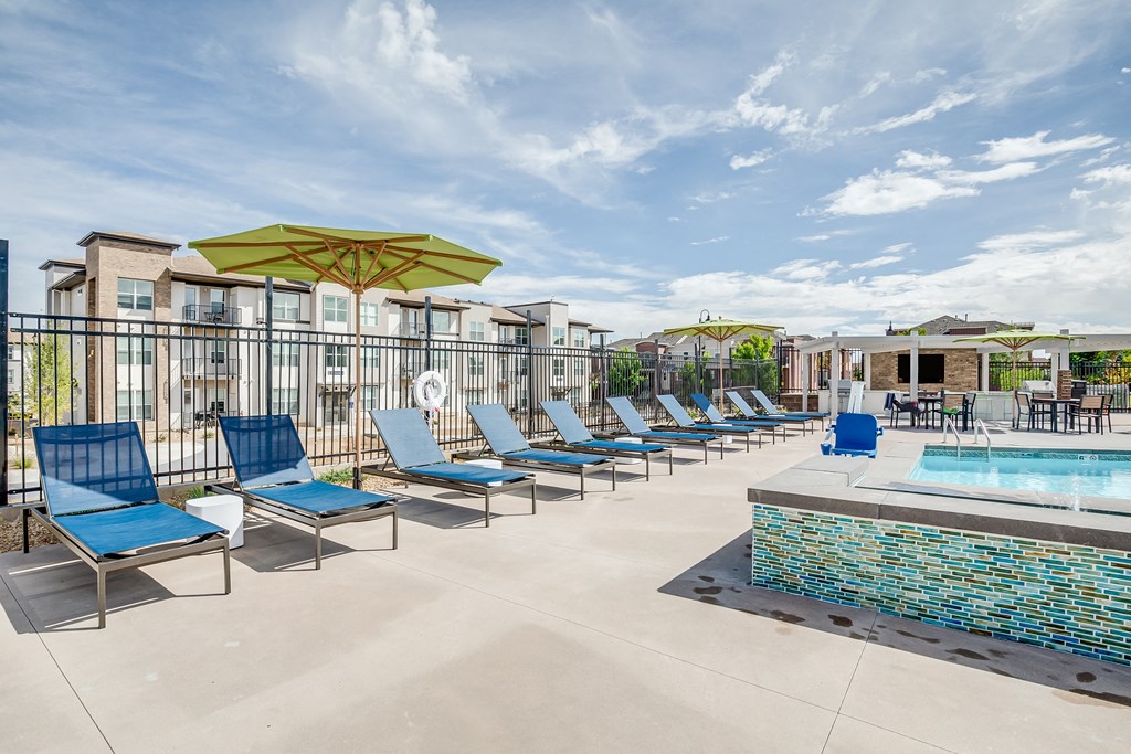 Swimming pool lounge chairs