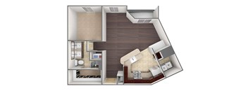 3D image of the A2A floor plan.