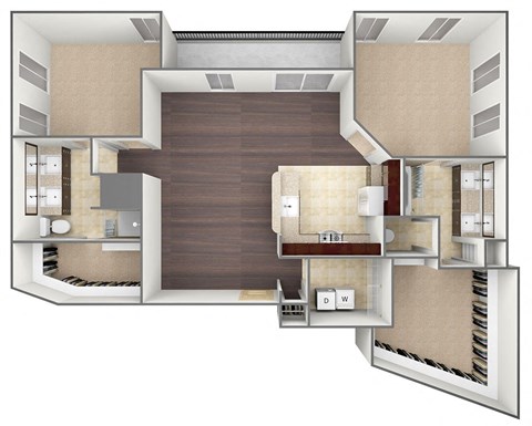 3D Floor Plan Image of B3