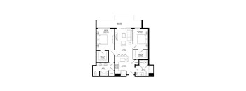 A black and white image of a house floor plan.