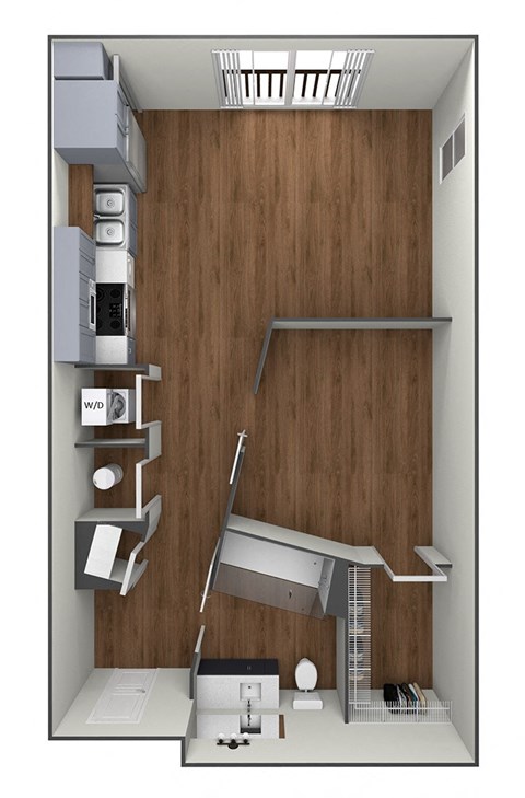 The Grant floor plan 3D image.