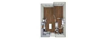 The Garagiola floor plan 3D image.