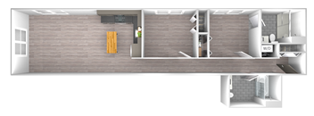 An artist's rendering of the Tier 01 and Tier 10 floor plan.