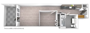 An artist's rendering of the Tier 04, Tier 06, Tier 15 and Tier 17 floor plan.