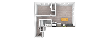 An artist's rendering of the Tier 19 floor plan.