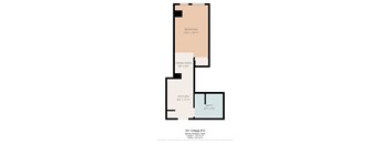 A floor plan for a 301 College #1C apartment shows a bedroom, dining area, kitchen, and bathroom.