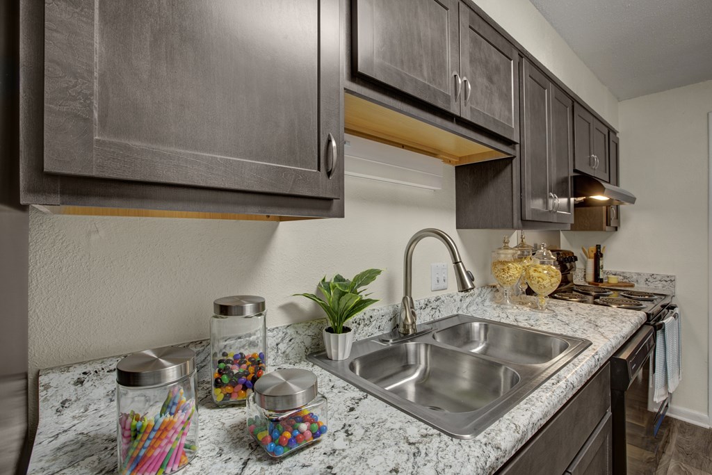 Renovated kitchen at Lacota Apartments in Atlanta, GA 30360