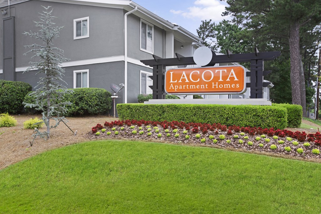 Community entrance at Lacota Apartments in Atlanta, GA 30360