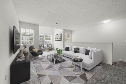 Living room at Eastlake Gardens, Decatur, 30032