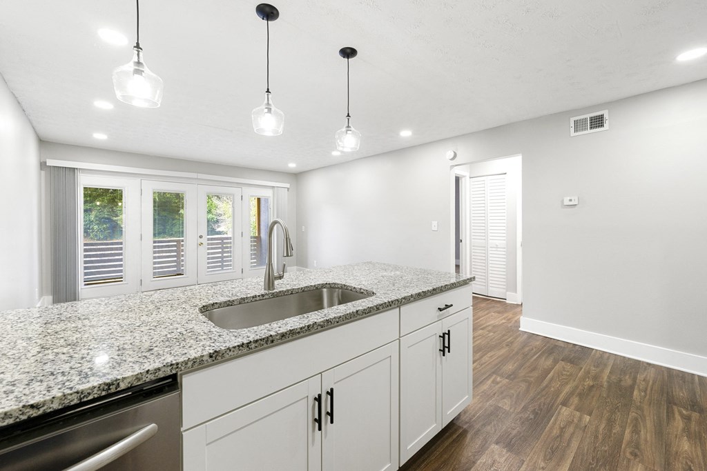 Upgraded Kitchen Granite Countertops Stainless Steel Appliances at Balfour Chastain, Sandy Springs, GA