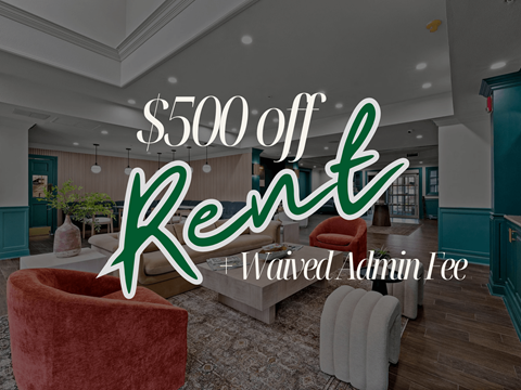 A room with a $500 off rent offer.