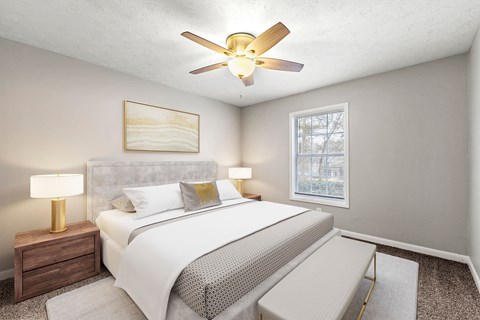 Master bedroom at Fields at Peachtree Corners, Norcross, GA