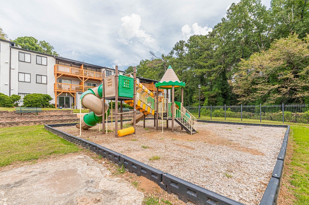 Slides playground at Pinewood Townhomes, Tucker, GA, 30084