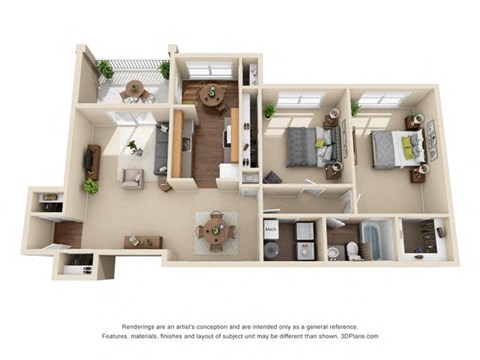 Birch Floor Plan at Concord Crossing, Smyrna, GA, 30082