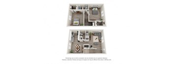 Hawthrone Floor Plan at Pinewood Townhomes, Tucker, GA