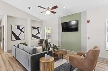 Living Room With TV at Eastlake Gardens, Decatur, GA