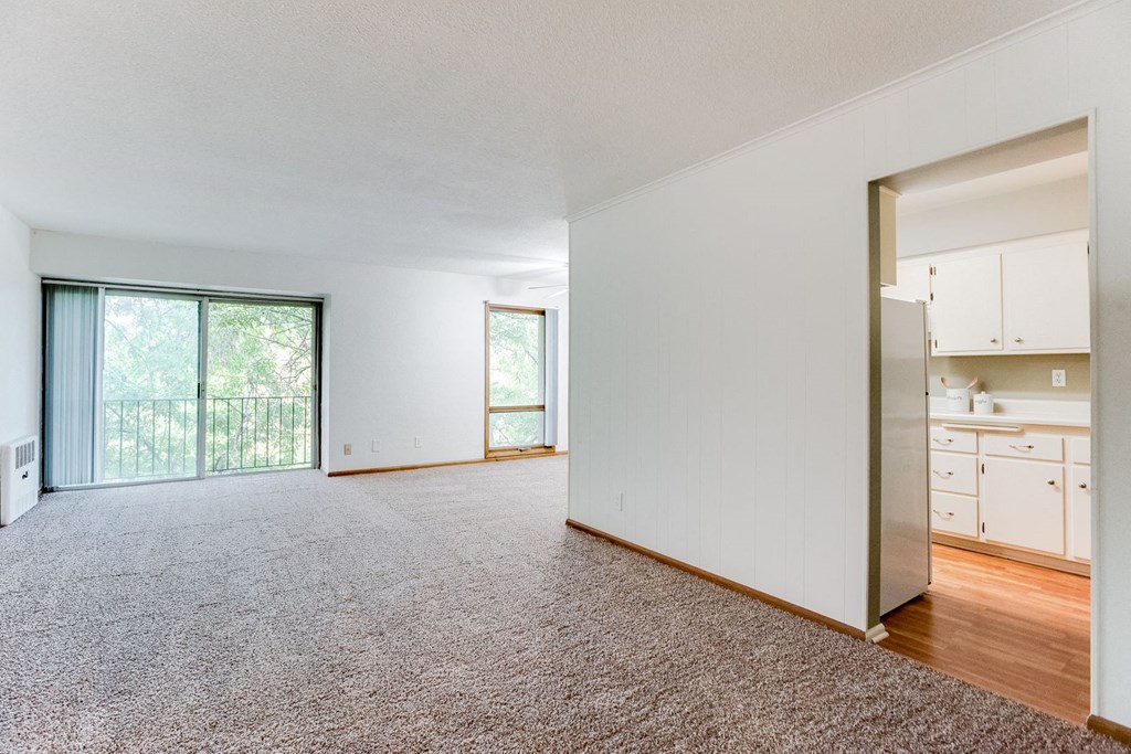 Carpeted Living Area at Wayzata Woods Apartments, Wayzata, 55391