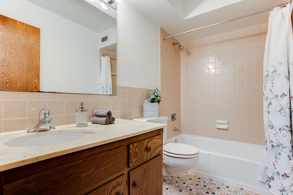 Modern Bathroom at Wayzata Woods Apartments, Minnesota