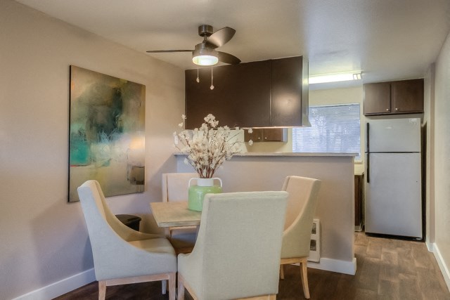 Dining And Kitchen at Hangar 128 Apartments, Everett, Washington