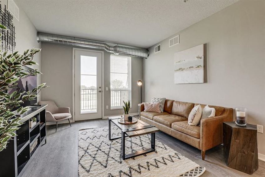 Modern Living Room Modern Living Room at Maven Apartments, Minnesota, 55337 - Photo Gallery