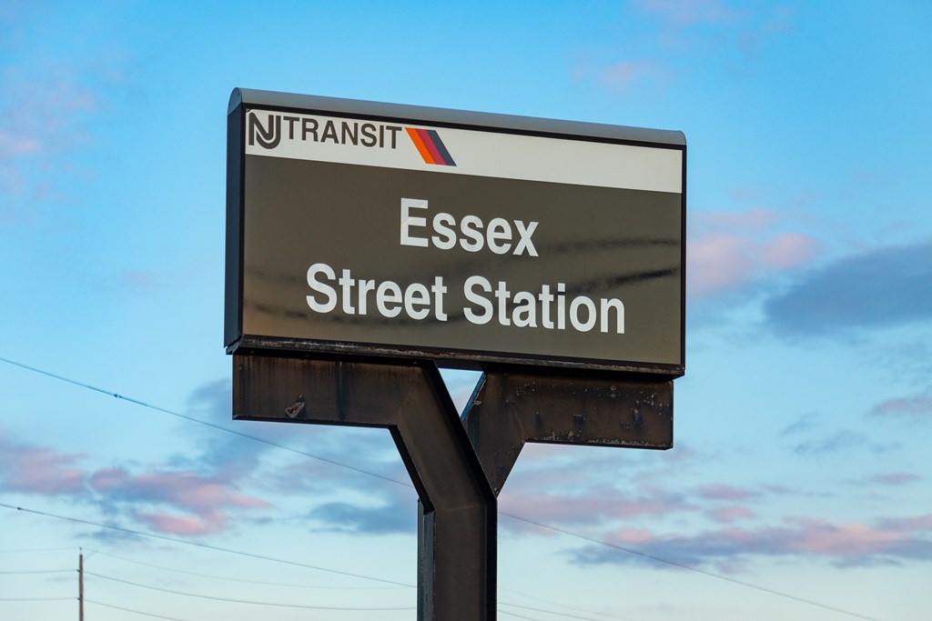 A sign for Essex Street Station by NJ Transit.