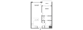 large one bed, washer dryer in unit, balcony, luxury finishes