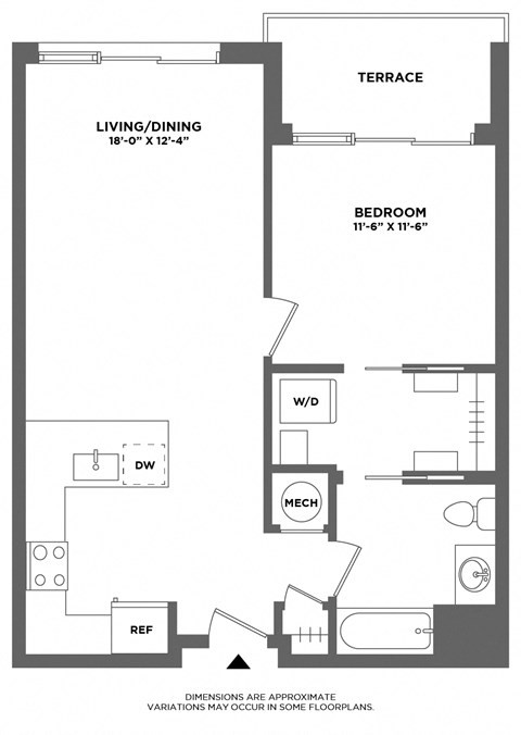 one bed, private balcony, walk in closet, washer dryer in unit, stainless steel appliances, hardwood floors, spacious