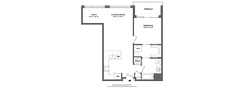 large one bed, bonus space, private terrace, walk in closet, washer dryer in home