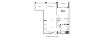 large one bed, private terrace, luxury finishes, walk in closet