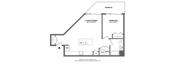 large private terrace, large one bedroom, closet space, luxury finishes, extra space