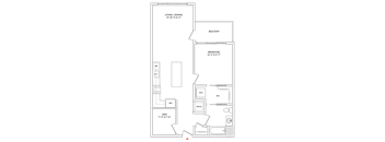 A floor plan of a house with labeled rooms such as "BALCONY" and "BEDROOM".