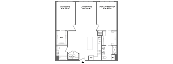 large two bed, walk in closet, double vanity, washer dryer in unit, eat in kitchen, luxury finishes