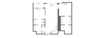 two bed with balcony