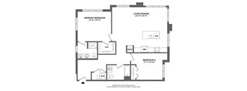 corner large two bedroom, two bath, double vanity, luxury finishes, hardwood floors, open layout, washer dryer in home, oversized windows