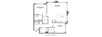 large two bedroom, corner home, walk in closets, double vanity, hardwood floors, luxury finishes, oversized windows, stainless steel appliances