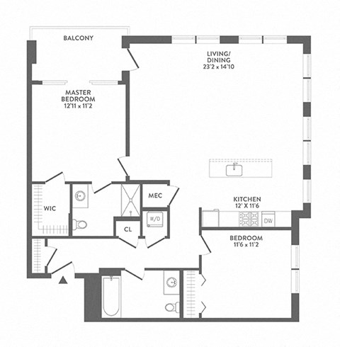 large two bedroom balcony